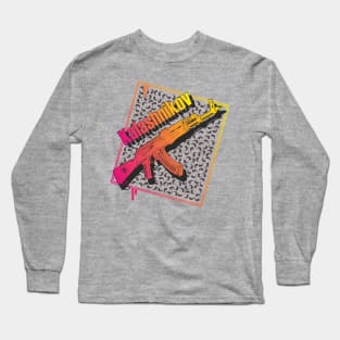 Colorful Kalashnikov assault rifle Long Sleeve T-Shirt